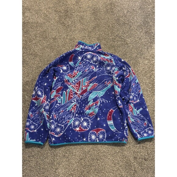 Patagonia Synchilla Snap-T Womens Small Moon Owl Harvest Moon Blue Fall 2016 - Picture 8 of 8